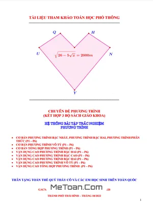 Hệ thống bài tập trắc nghiệm phương trình Toán 10 (Có đáp án) - Lương Tuấn Đức