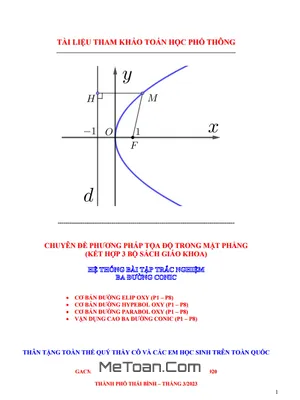 Hệ thống bài tập trắc nghiệm ba đường conic đầy đủ nhất