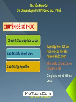 Chuyên Đề Số Phức – Trần Đình Cư