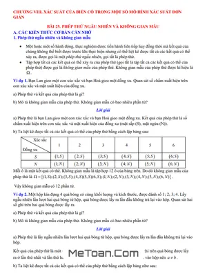 Chuyên Đề Xác Suất Của Biến Cố Trong Một Số Mô Hình Xác Suất Đơn Giản Toán 9 KNTTVCS
