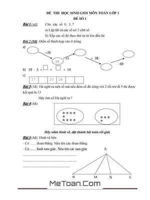 Bộ 20 Đề Thi Học Sinh Giỏi Toán Lớp 1
