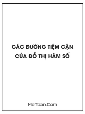 Tìm các đường tiệm cận của đồ thị hàm số