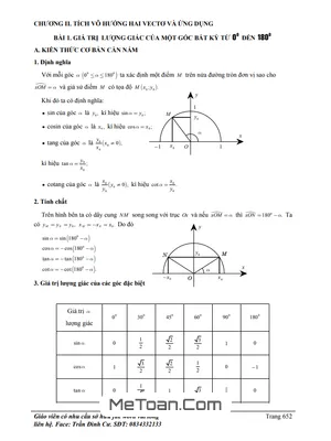 Phân Loại Và Phương Pháp Giải Bài Tập Tích Vô Hướng Hai Vectơ Và Ứng Dụng Trong Hình Học 10