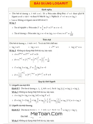 Bài Giảng Logarit Hay Nhất - Thầy Trần Văn Tài