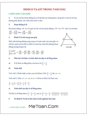 Chuyên Đề Định Lí Ta-lét Trong Tam Giác
