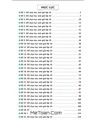 Tuyển Tập 39 Đề Thi Chọn Học Sinh Giỏi Môn Toán 10 Có Lời Giải