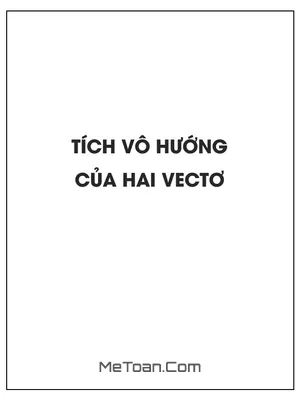 Tích vô hướng của hai vectơ