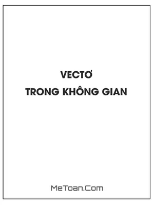 Vectơ trong không gian