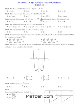05 Đề Ôn Tập HK2 Toán 12 Năm 2023 - 2024 Trường THPT Bắc Thăng Long - Hà Nội