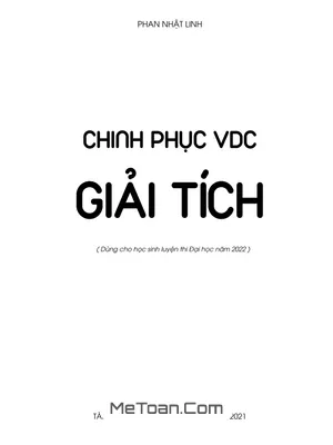 Chinh phục vận dụng – vận dụng cao Giải tích – Phan Nhật Linh