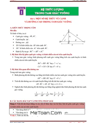 Vở Bài Tập Toán 9 Tập 1 Phần Hình Học