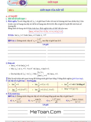 Giới Hạn Dãy Số, Giới Hạn Hàm Số Và Hàm Số Liên Tục - Diệp Tuân