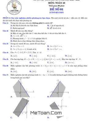 Bộ 8 Đề Thi Giữa Học Kỳ 1 Toán 10 Năm 2025 – 2026 (Có Lời Giải Chi Tiết)