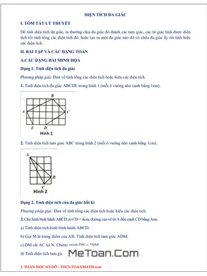 Chuyên Đề Diện Tích Đa Giác Lớp 8 - Bài Tập Có Lời Giải