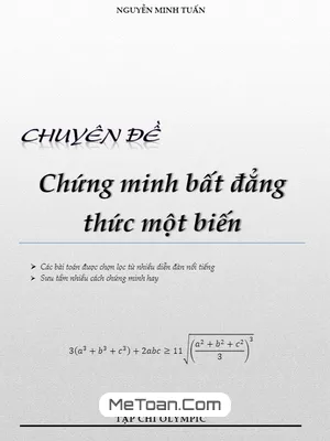 Chuyên Đề Chứng Minh Bất Đẳng Thức Một Biến - Nguyễn Minh Tuấn