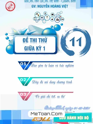 19 Đề Thi Thử Giữa Kì 1 Môn Toán 11 - Nguyễn Hoàng Việt