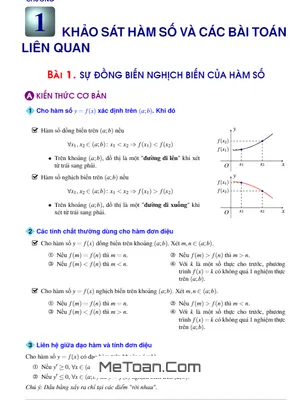 Bài Giảng Sự Đồng Biến Và Nghịch Biến Của Hàm Số - Phùng Hoàng Em