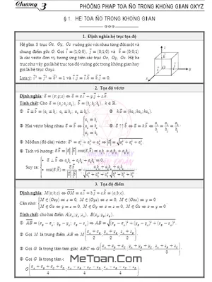 Chuyên Đề Phương Pháp Tọa Độ Trong Không Gian Oxyz - Lê Văn Đoàn