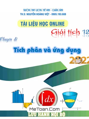 Chuyên Đề Nguyên Hàm, Tích Phân Và Ứng Dụng - Nguyễn Hoàng Việt