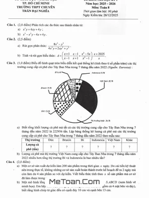 Đề thi học kỳ 1 Toán 8 năm 2025 - 2026 trường chuyên Trần Đại Nghĩa - TP.HCM