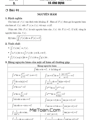 Tuyển Tập Bài Tập Trắc Nghiệm Nguyên Hàm, Tích Phân Và Ứng Dụng Có Lời Giải