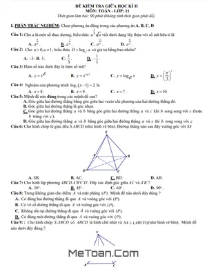 05 Đề Tham Khảo Kiểm Tra Giữa Học Kì 2 Toán 11 KNTT VCS