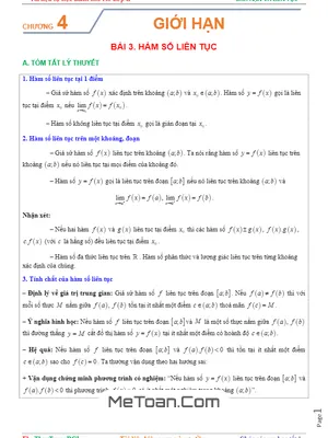 Tài Liệu Tự Học Hàm Số Liên Tục - Nguyễn Trọng