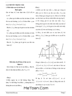 Bài Giảng Cực Trị Của Hàm Số Lớp 12