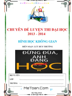 Chuyên Đề Hình Học Không Gian - Lưu Huy Thưởng