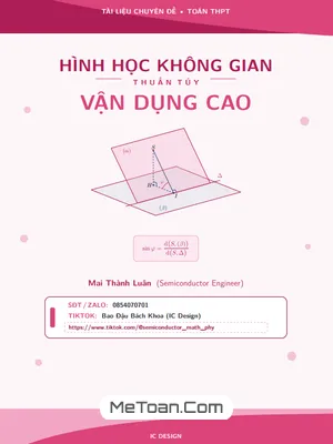 Chuyên Đề Hình Học Không Gian Thuần Túy Vận Dụng Cao - Mai Thành Luân
