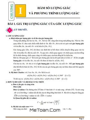 Chuyên Đề Hàm Số Lượng Giác Và Phương Trình Lượng Giác Toán 11 KNTTvCS