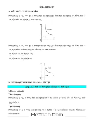 Bài Tập Trắc Nghiệm Vận Dụng Cao Đường Tiệm Cận Của Đồ Thị Hàm Số