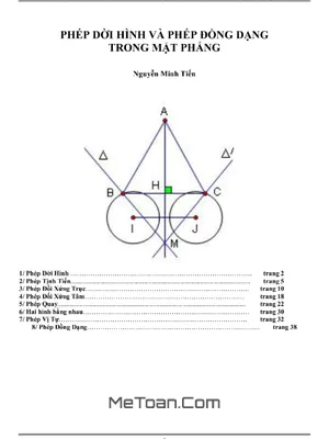 Chuyên Đề Phép Dời Hình Và Phép Đồng Dạng Trong Mặt Phẳng - Tác Giả Nguyễn Minh Tiến