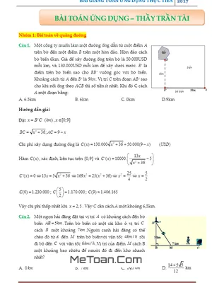 Giải Chi Tiết 131 Bài Toán Ứng Dụng Thực Tiễn - Trần Văn Tài