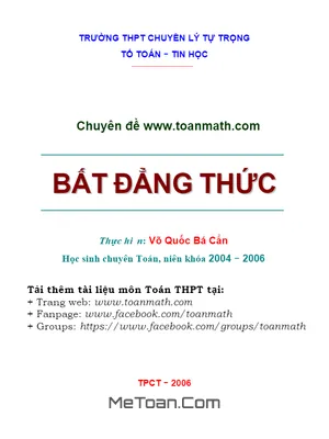 Chuyên Đề Bất Đẳng Thức - Võ Quốc Bá Cẩn [PDF]