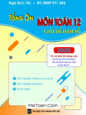 Tải Trọn Bộ 30 Đề Tổng Ôn Tập Chương 1 Toán 12: Ứng Dụng Đạo Hàm Khảo Sát Hàm Số (Có Đáp Án)