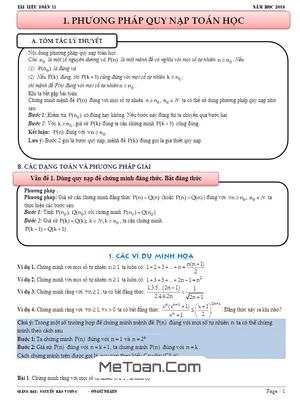 Chuyên Đề Ôn Thi Quy Nạp Toán Học, Dãy Số, Cấp Số Cộng và Cấp Số Nhân - Nguyễn Bảo Vương