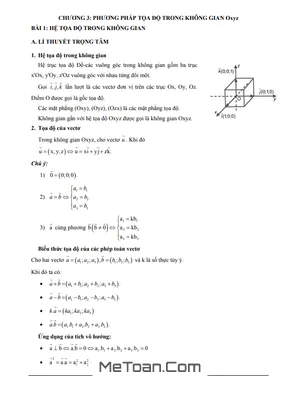 Các Dạng Bài Tập VDC Phương Pháp Tọa Độ Trong Không Gian Lớp 12