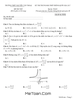 Bộ Đề Ôn Thi THPT Quốc Gia 2017 Môn Toán Sở GD&ĐT An Giang