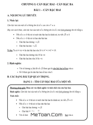 Chuyên Đề Căn Bậc Hai Và Căn Bậc Ba - Bùi Đức Phương