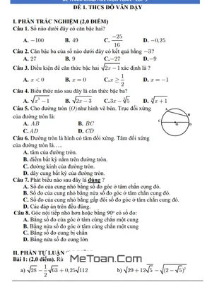 Trọn bộ 16 Đề tham khảo cuối kì 1 Toán 9 năm 2024 - 2025 phòng GD&ĐT Hóc Môn - TP HCM