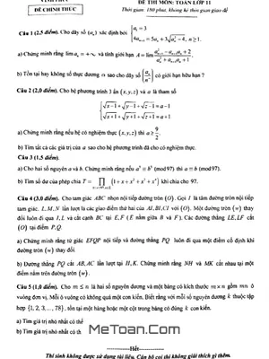 Đề chọn HSG Toán 11 cấp trường năm 2019 - 2020 trường THPT chuyên Vĩnh Phúc