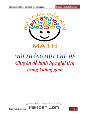 Chuyên Đề Hình Học Giải Tích Trong Không Gian - Trần Thông