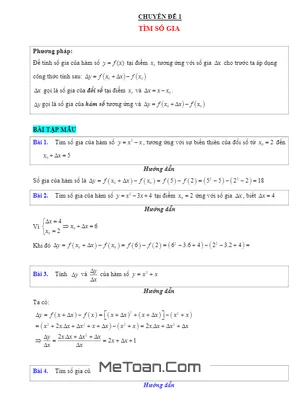 7 Chuyên Đề Đạo Hàm Lớp 11: Phương Pháp Giải Và Bài Tập Chi Tiết