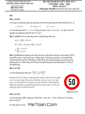Bộ 26 Đề tham khảo giữa kỳ 1 Toán 9 năm 2024 - 2025 phòng GD&ĐT Thủ Đức - TP HCM