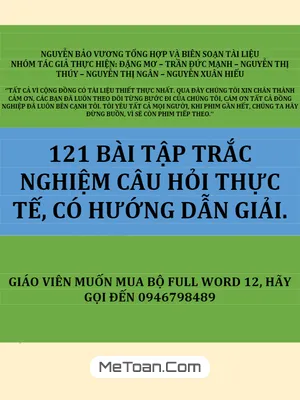 Giải 121 Bài Tập Trắc Nghiệm Câu Hỏi Thực Tế Có Hướng Dẫn - Nguyễn Bảo Vương