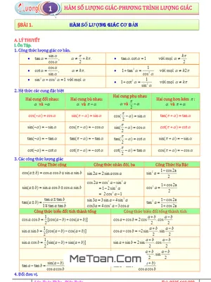 Tài Liệu Tự Học Hàm Số Lượng Giác Và Phương Trình Lượng Giác - Diệp Tuân