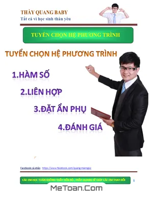 Tuyển Tập Hệ Phương Trình - Mẫn Ngọc Quang PDF - Tải Miễn Phí