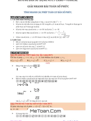 Cẩm Nang Sử Dụng Máy Tính Giải Nhanh Bài Toán Số Phức - Trần Bá Hưng