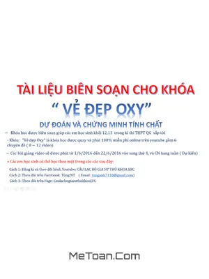 Dự đoán và chứng minh tính chất hình học Oxy - Nguyễn Thanh Tùng